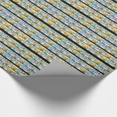 Kat line-up kleurrijke katten cadeaupapier (Hoek)
