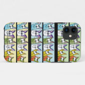 Kat line-up kleurrijke katten Case-Mate iPhone case (Achterkant (horizontaal))