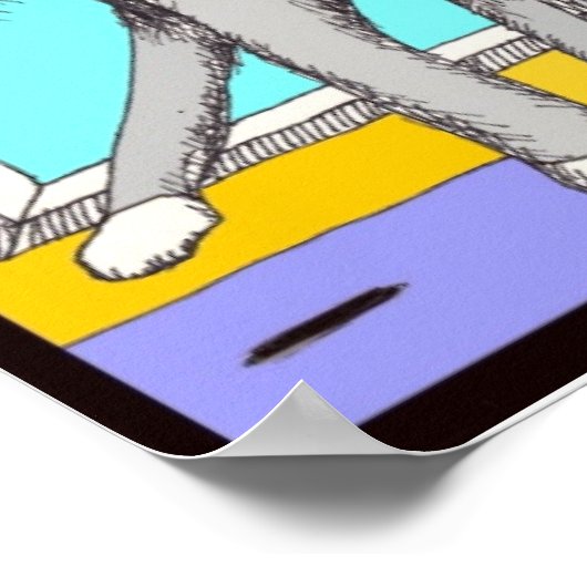 Kat Links Poster draaien (Hoek)