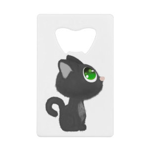 Kat Little Cat Feline Animal Huiddier Kat. Creditkaart Flessenopener