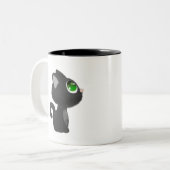 Kat Little Cat Feline Animal Huiddier Kat. Tweekleurige Koffiemok (Voorkant links)