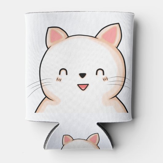 Kat Little Cat Kawaii sde de Eyes Animal Drawing. Blikjeskoeler (Voorkant)