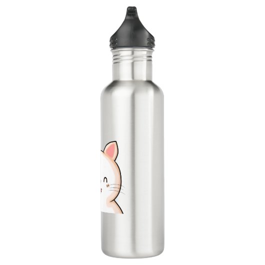 Kat Little Cat Kawaii sde de Eyes Animal Drawing. Waterfles (Rechts)