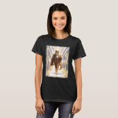 Kat-Loop - trendy kat illustratie - kat op kattenl T-shirt (Voorkant volledig)