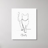 Kat lopen Tekening Afdrukken Eén regel op maat (Voorkant)