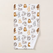 Kat Loungende Bad Handdoek Set (Handdoek)