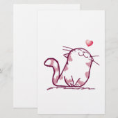 Kat Love Briefpapier (Voorkant / Achterkant)