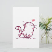 Kat Love Briefpapier (Staand voorkant)