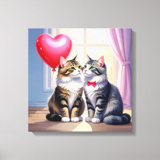 Kat Love Canvas Afdruk
