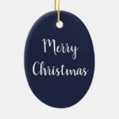 Kat Love Couple Blue Keramisch Ornament (Achterkant)