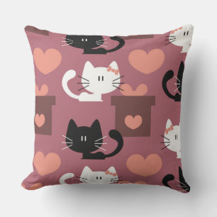Kat Love Decorative Pillow Buitenkussen