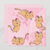 Kat Love Feestdagenkaart (Voorkant / Achterkant)