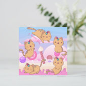 Kat Love Feestdagenkaart (Staand voorkant)