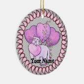 Kat Love Heart Keramisch Ornament (Rechts)