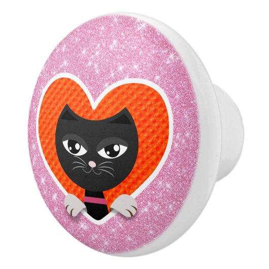 Kat Love Keramische Knop (Rechts)