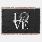 Kat Love on Black Decor Deken (Voorkant)