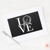 Kat Love on Black Decor Rechthoekige Sticker (Envelop)