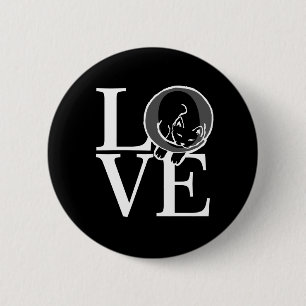 Kat Love on Black Decor Ronde Button 5,7 Cm