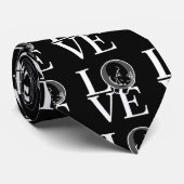 Kat Love on Black Stropdas (Opgerold)