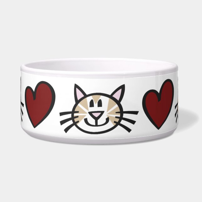 Kat Love Pet Feed Bowl Voerbakje (Voorkant)
