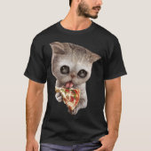 kat Love Pizza too T-shirt (Voorkant)