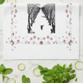 kat Love Quote Heart Art Theedoek (Gevouwen)