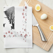 kat Love Quote Heart Art Theedoek (Quarter Fold)