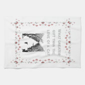 kat Love Quote Heart Art Theedoek (Horizontaal)