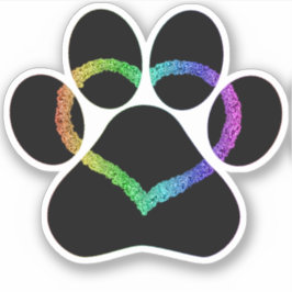 Kat Love Rainbow Sticker
