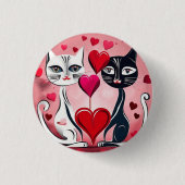 Kat Love Ronde Button 3,2 Cm (Voorkant)