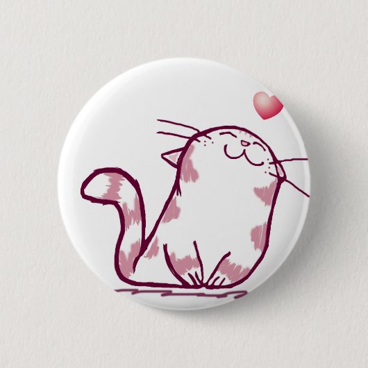 Kat Love Ronde Button 5,7 Cm (Voorkant)