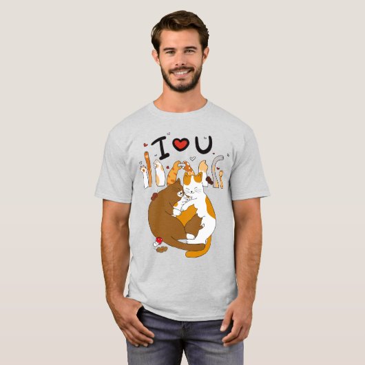 Kat Love T-shirt (Voorkant volledig)