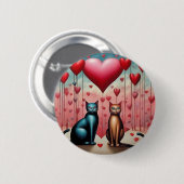 kat Love Thang Ronde Button 5,7 Cm (Voorkant /achterkant)