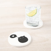 Kat Love Zandsteen Onderzetter (Zijkant)