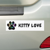 KAT LOVE zwart Bumpersticker (Op auto)