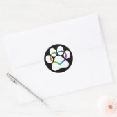 KAT LOVE zwart Ronde Sticker (Envelop)