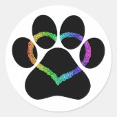 KAT LOVE zwart Ronde Sticker (Voorkant)