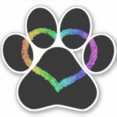 KAT LOVE zwart Sticker (Voorkant)