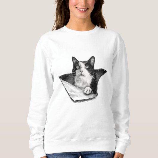 Kat Lover 3D Tuxedo Kitten Black en White Mannen Trui (Voorkant)
