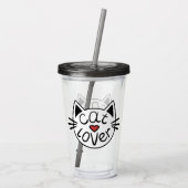 Kat Lover Acryltumbler Acryl Drinkbeker (Achterkant)