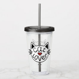 Kat Lover Acryltumbler Acryl Drinkbeker