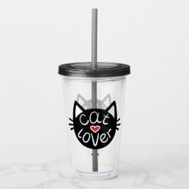 Kat Lover Acryltumbler Acryl Drinkbeker