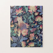 Kat Lover Cat en Magnolia Flower Legpuzzel (Verticaal)