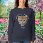 Kat Lover Custom Cute Pet Photo Heart Trui