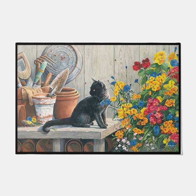 Kat Lover Doormat, kat Welkom Mat, kat Gift Deurmat (Voorkant)