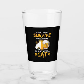 Kat Lover een Man met bier en kat Glas