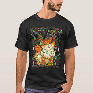 Kat Lover Familie komt overeen met Ugly Cat Kerstm T-shirt
