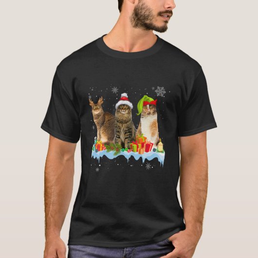 Kat Lover Funny Laperm - kerstlicht T-shirt (Voorkant)