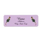 Kat Lover-gemarmerde, gestreept pakket Kitten Etiket (Voorkant)