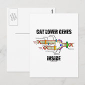 Kat Lover Genes Inside (DNA-replicatie) Briefkaart (Voorkant / Achterkant)